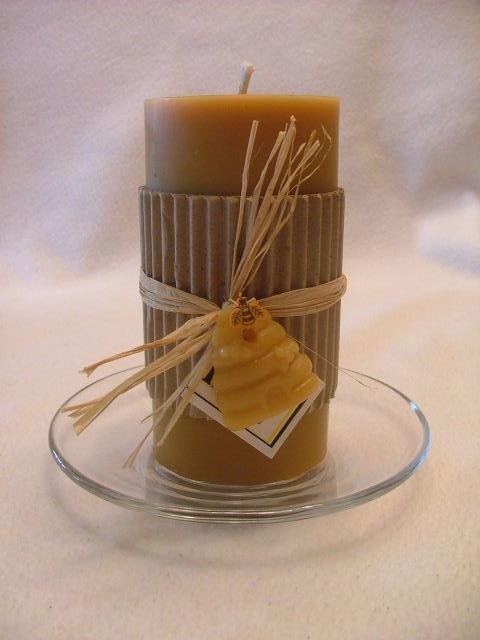 6" Beeswax Pillar