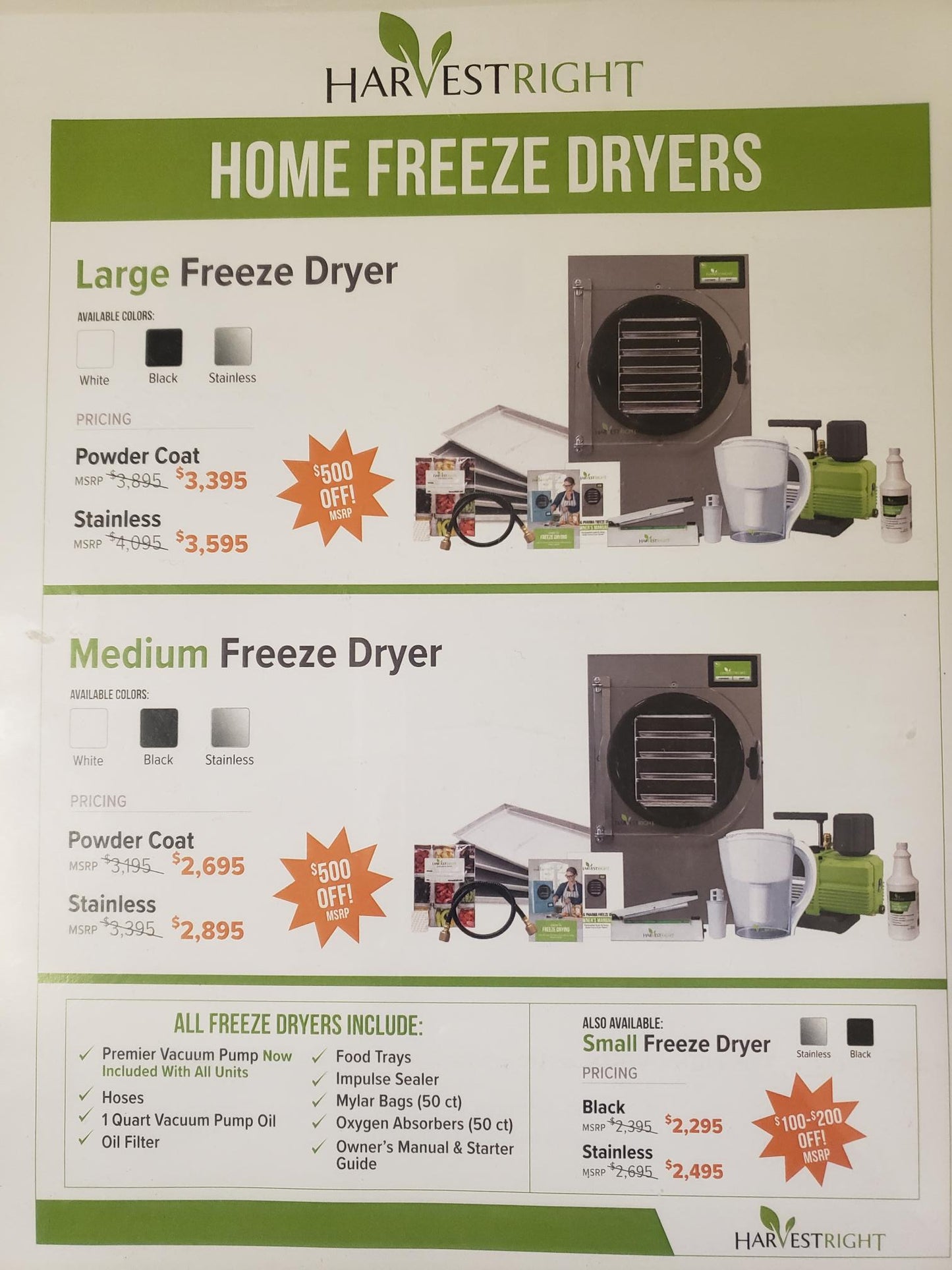 Harvest Right Home Freeze Dryers - Medium